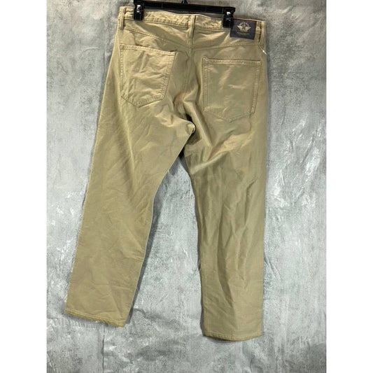 DOCKERS Men's Tan Comfort Knit Jean-Cut Straight-Fit Pants SZ 34X29