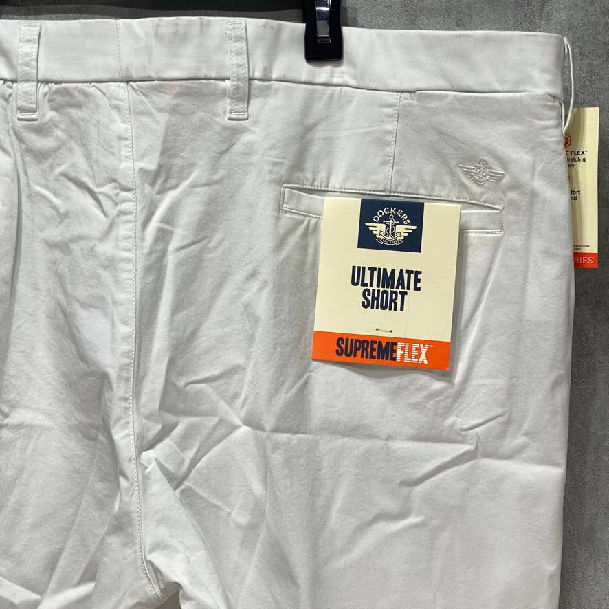 DOCKERS White Ultimate Supreme Flex Stretch Solid Shorts SZ 44