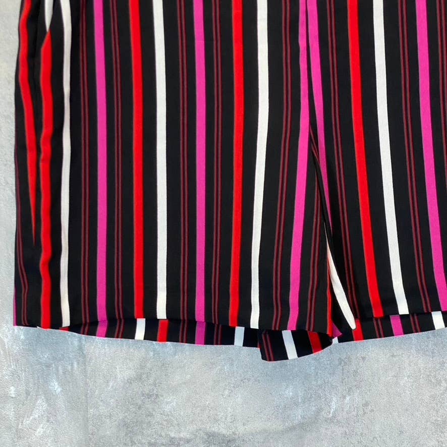 HALOGEN Women's Multicolor Striped Barbara Pull-On Shorts SZ L