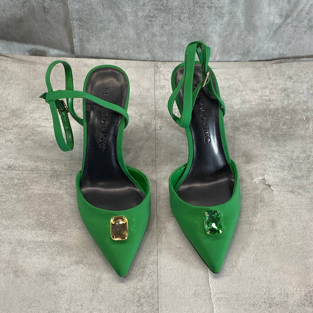 INC INTERNATIONAL CONCEPTS X MATEO Women's Green Victoria Gemstone Pumps SZ 6.5