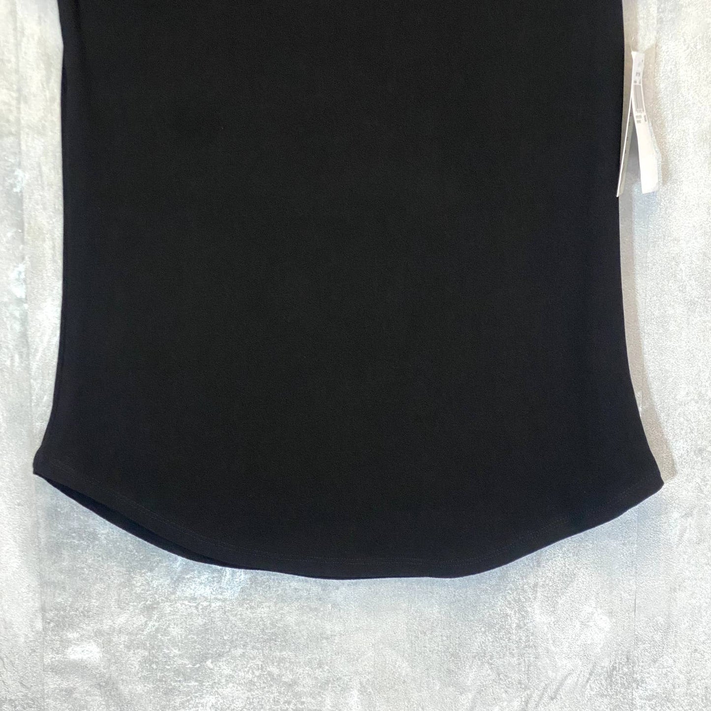 WILLOW DRIVE Women's Solid Black Crewneck Cutout Short Sleeve Top SZ XS