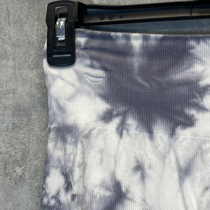 LOVE TREE Women's Gray-White Marble High-Waist Ribbed Seamless Pull-On Leggings SZ S