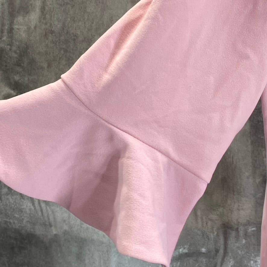 KASPER Women's Salmon Pink 3/4 Ruffle-Sleeve Sheath Knee-Length Dress SZ 10