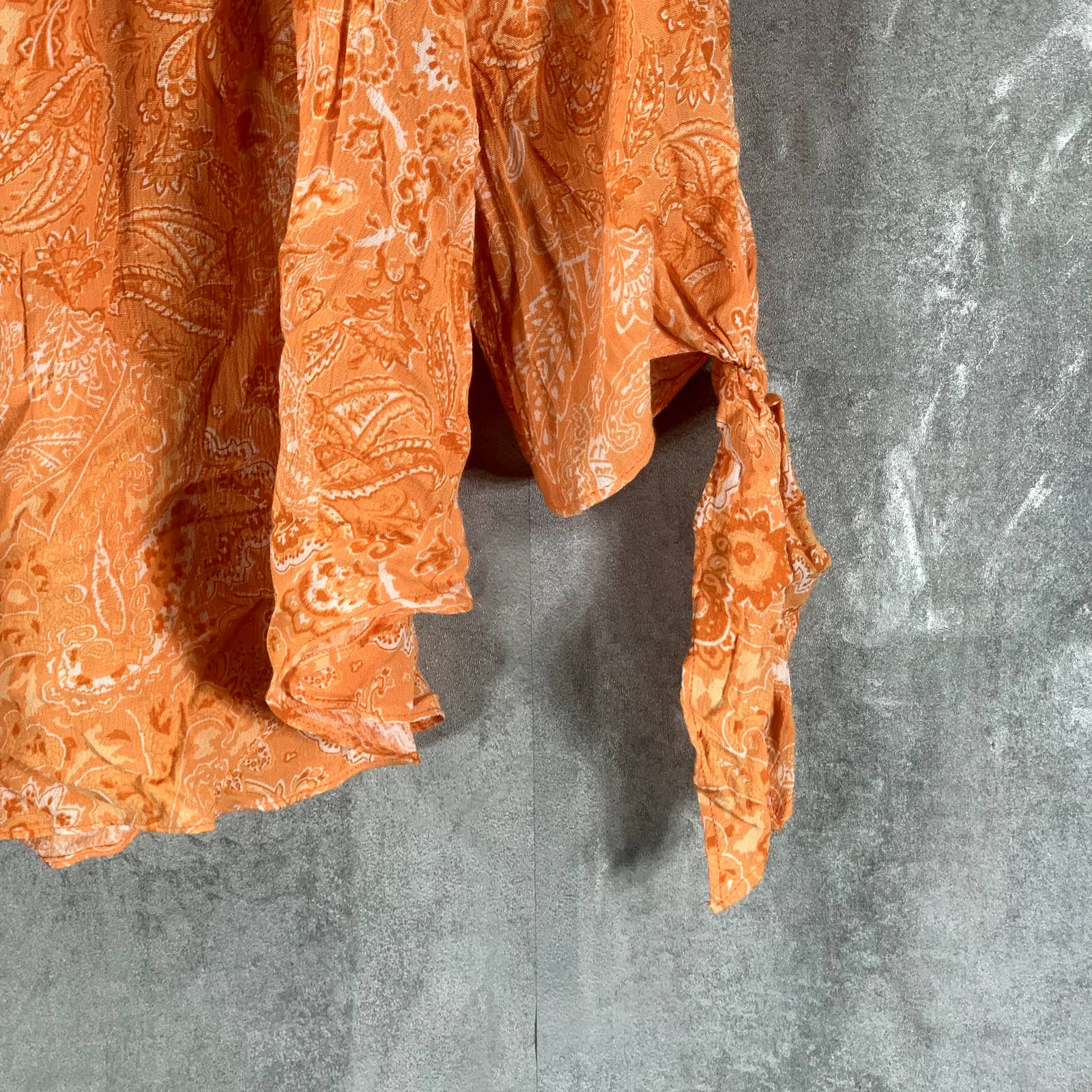 MICHAEL MICHAEL KORS Women's Petite Nectarine Paisley Off-The-Shoulder Top SZP/M