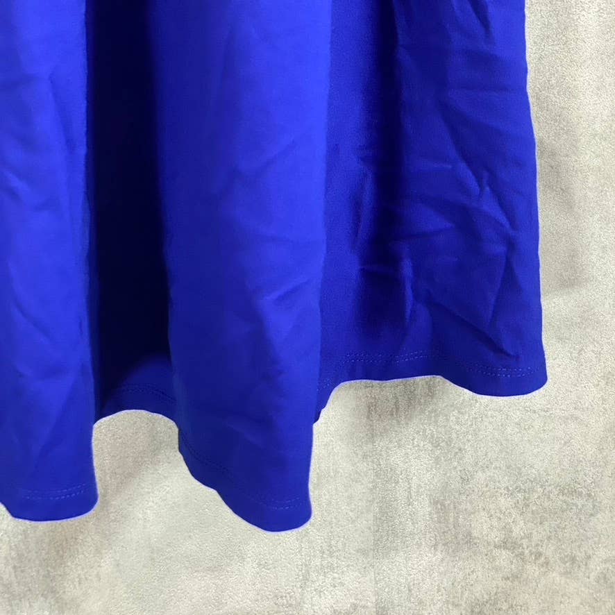 MSK Women's Blue Scoopneck Fit & Flare Midi Tank Pull-On Casual Dress SZ M