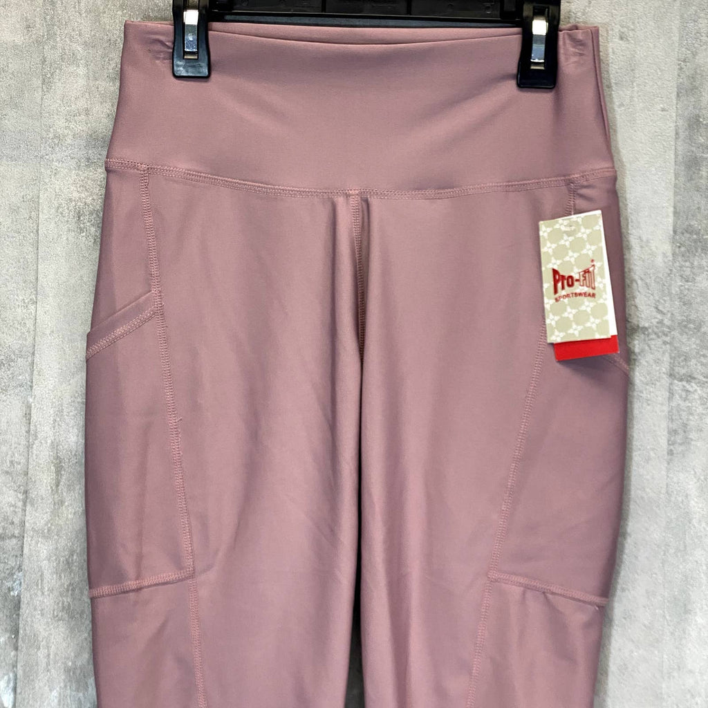 PRO-FIT Activewear Light Purple Ruched Breathable High-Waist Pull-On Leggings SZ S