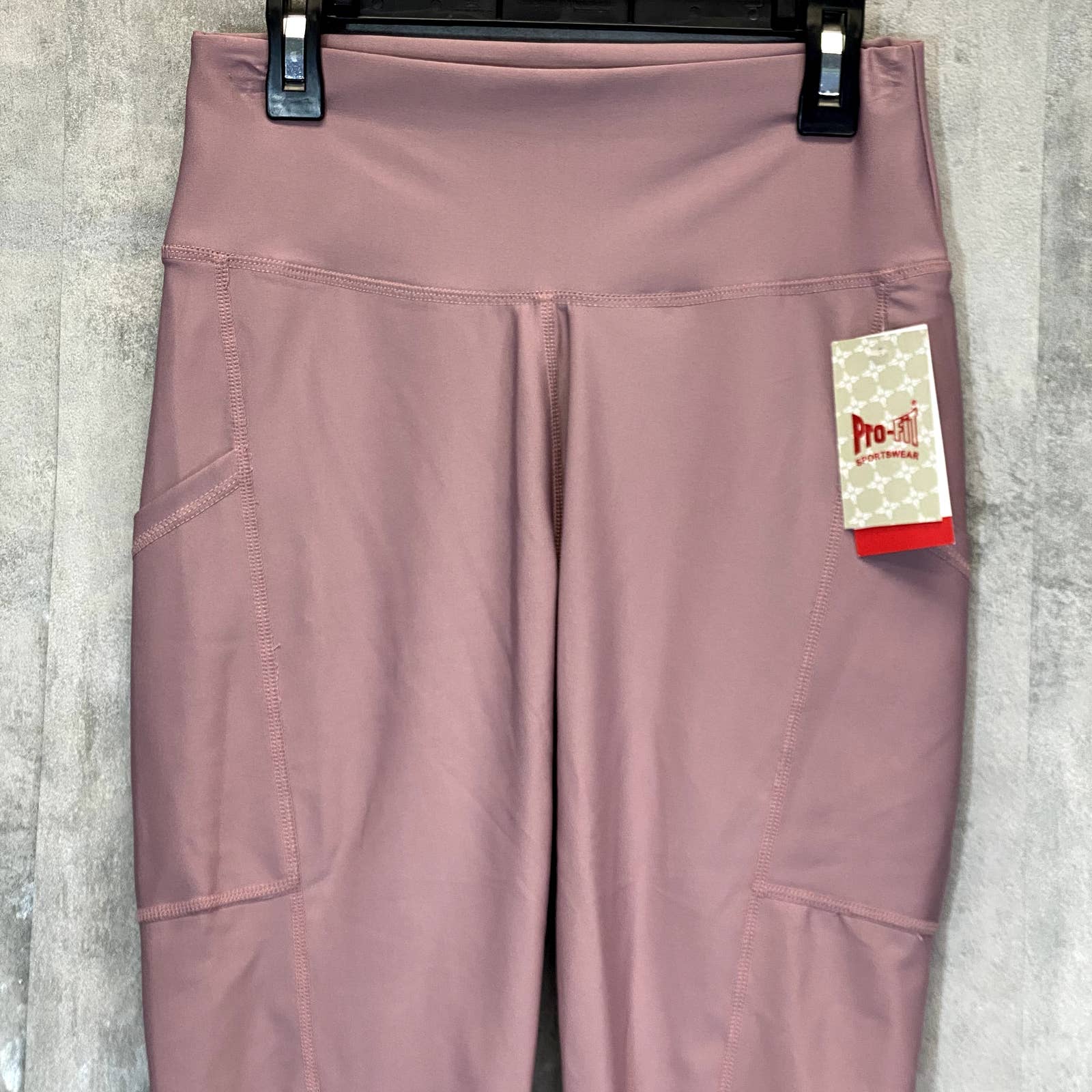 PRO-FIT Activewear Light Purple Ruched Breathable High-Waist Pull-On Leggings SZ S