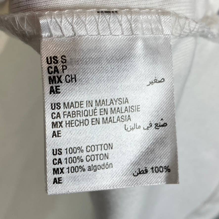 KAREN SCOTT Women's Bright White Cotton Boatneck Elbow Sleeve Top SZ S