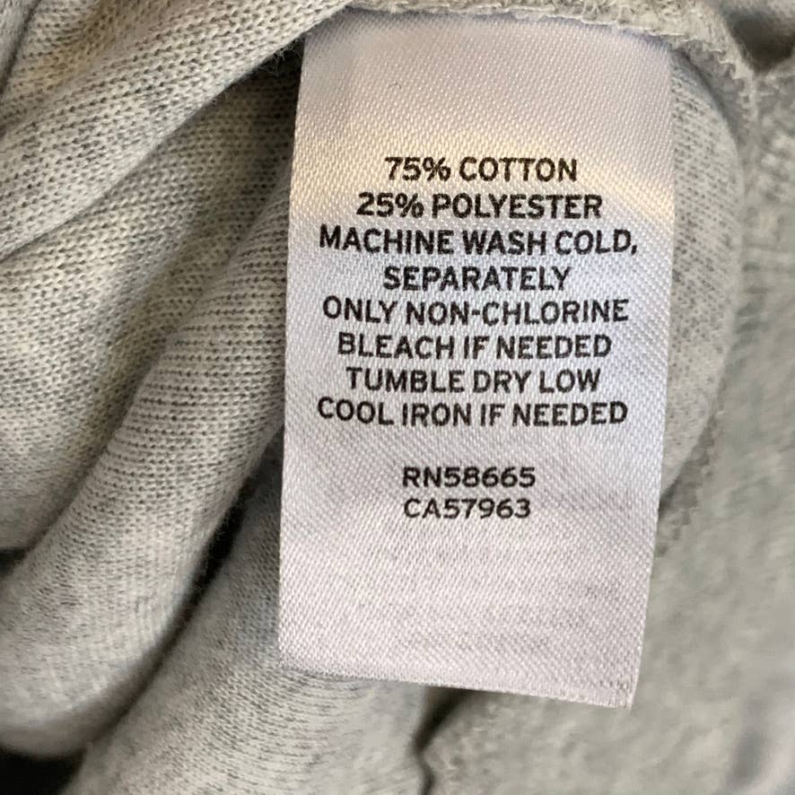 TREASURE & BOND Women's Grey Light Heather Velour Treatment Pullover Hoodie SZ M