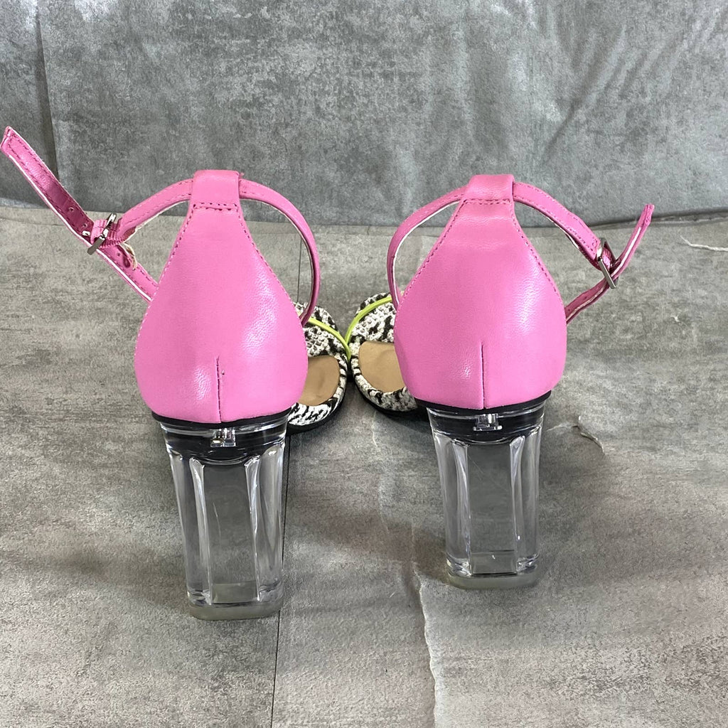 BAR III Women's Multi Smooth Blakke Square-Toe Ankle-Strap Block-Heel Sandal SZ7