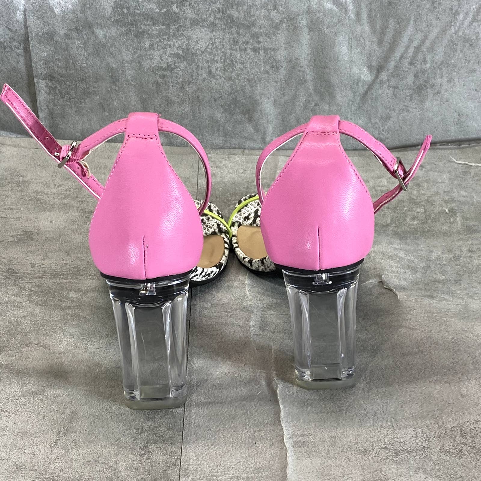 BAR III Women's Multi Smooth Blakke Square-Toe Ankle-Strap Block-Heel Sandal SZ7