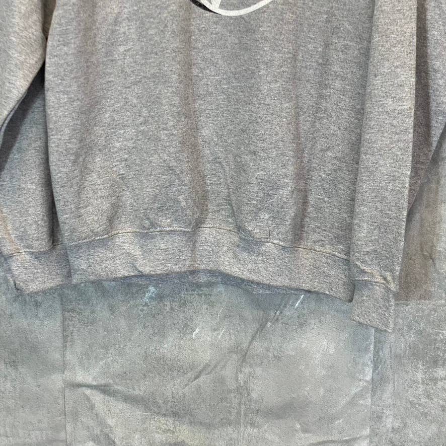 BP. Women's Gray Ying Yang Lover Graphic Crewneck Pullover Sweater SZ M