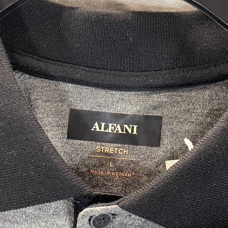 ALFANI Men's Alfatech Deep Black Regular-Fit Stretch Short-Sleeve Polo Shirt SZL