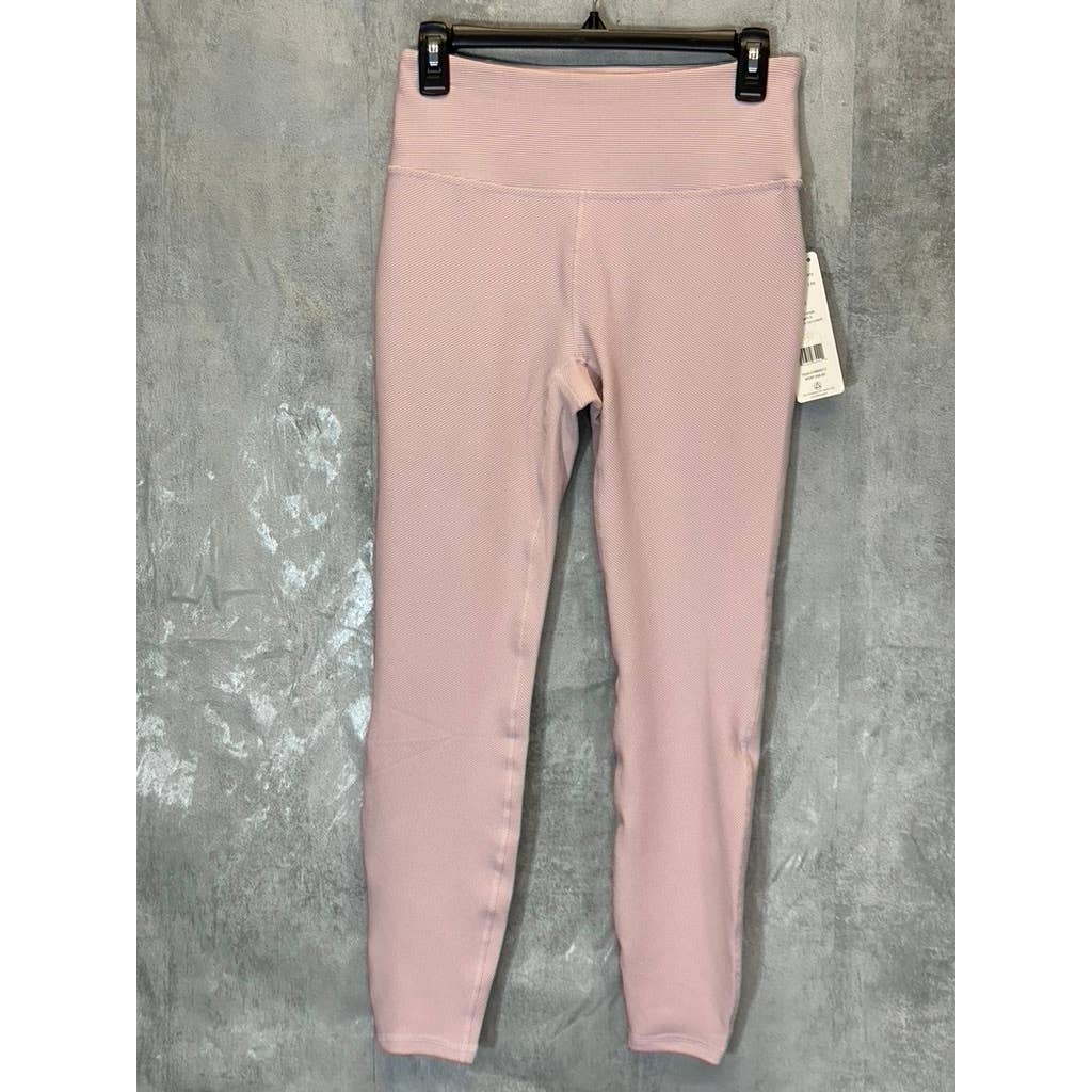 HARMONY & BALANCE Women's Lilac Ribbed High-Waist Tummy Control Pull-On Active Leggings SZ M