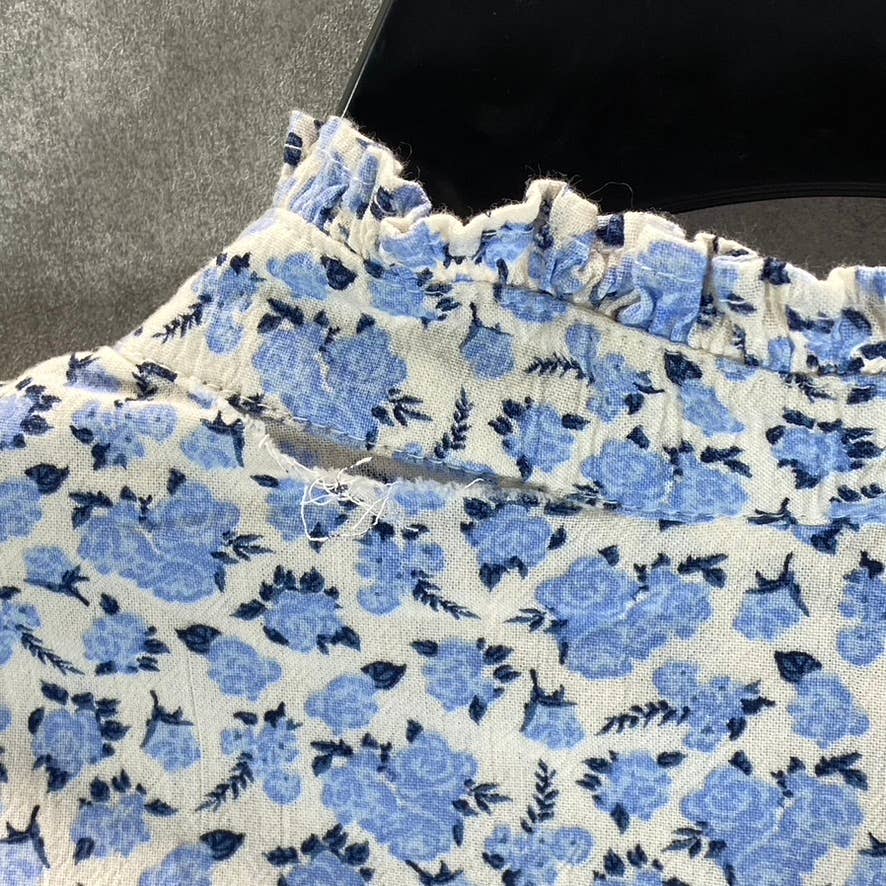 STYLE & CO Women's Sweet Lilac Fog Printed Long-Sleeve Button-Up Popover Top SZM