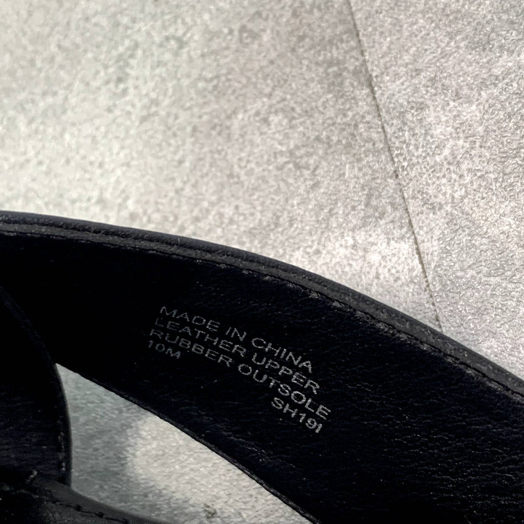 MICHAEL MICHAEL KORS Women's Black Leather Angela Ankle-Strap Dress Sandals SZ10