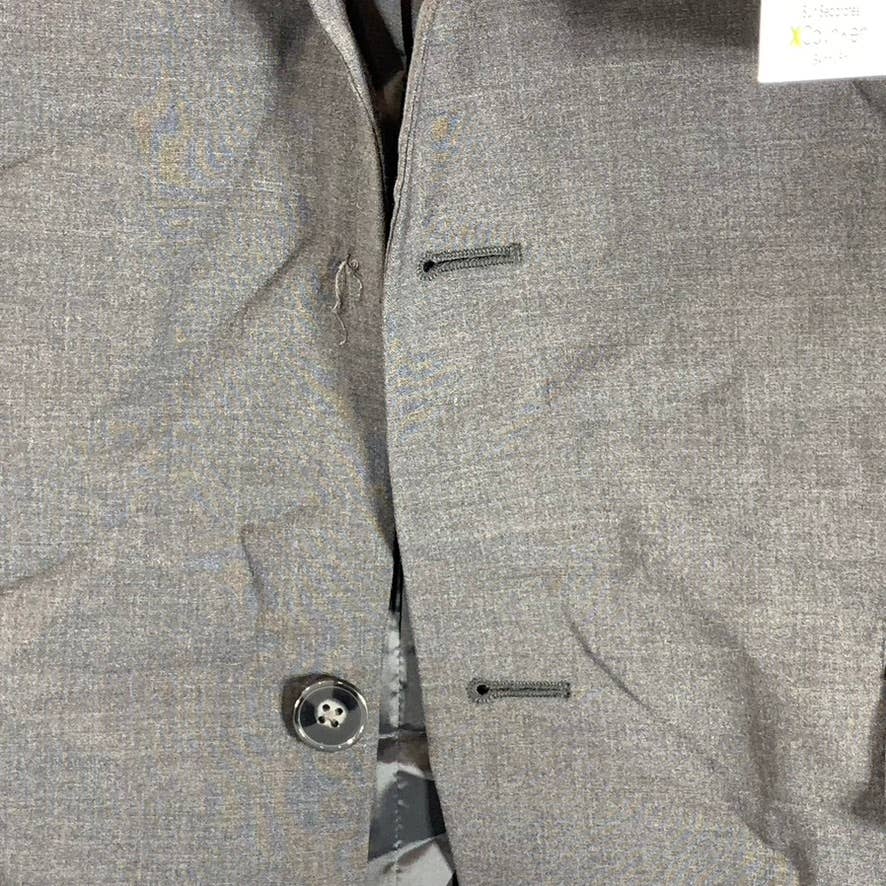CALVIN KLEIN Men's Charcoal Long Skinny-Fit Two-Button Suit Jacket SZ 42L