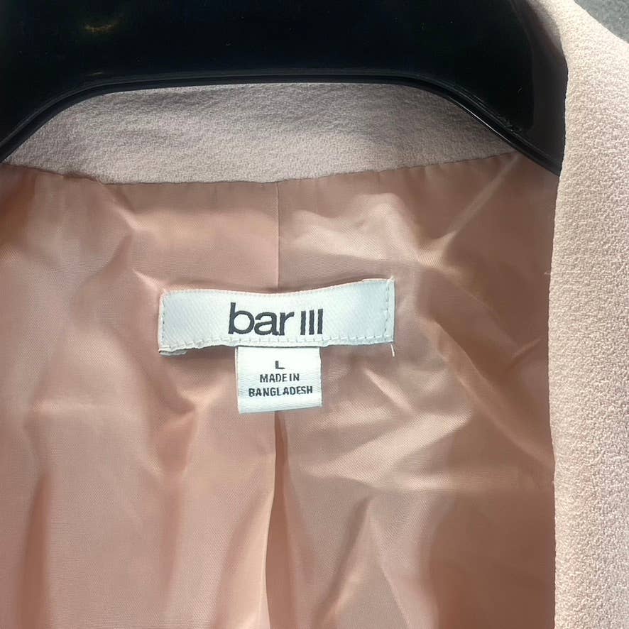 BAR III Women's Rosebud Textured Open-Front Shawl Collar Belted Blazer SZ L