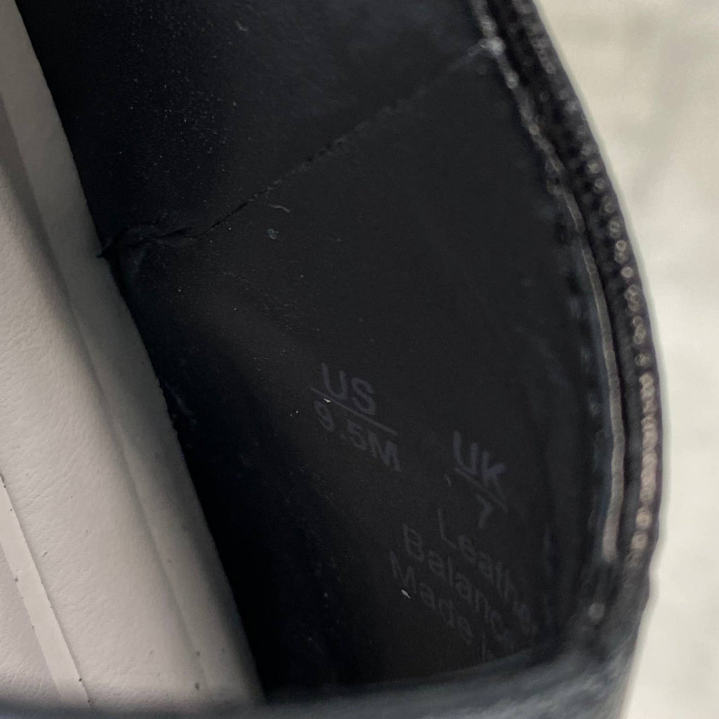 FRANCO SARTO Women's Black Leather Pisa Square-Toe Round-Heel Pumps SZ 9.5