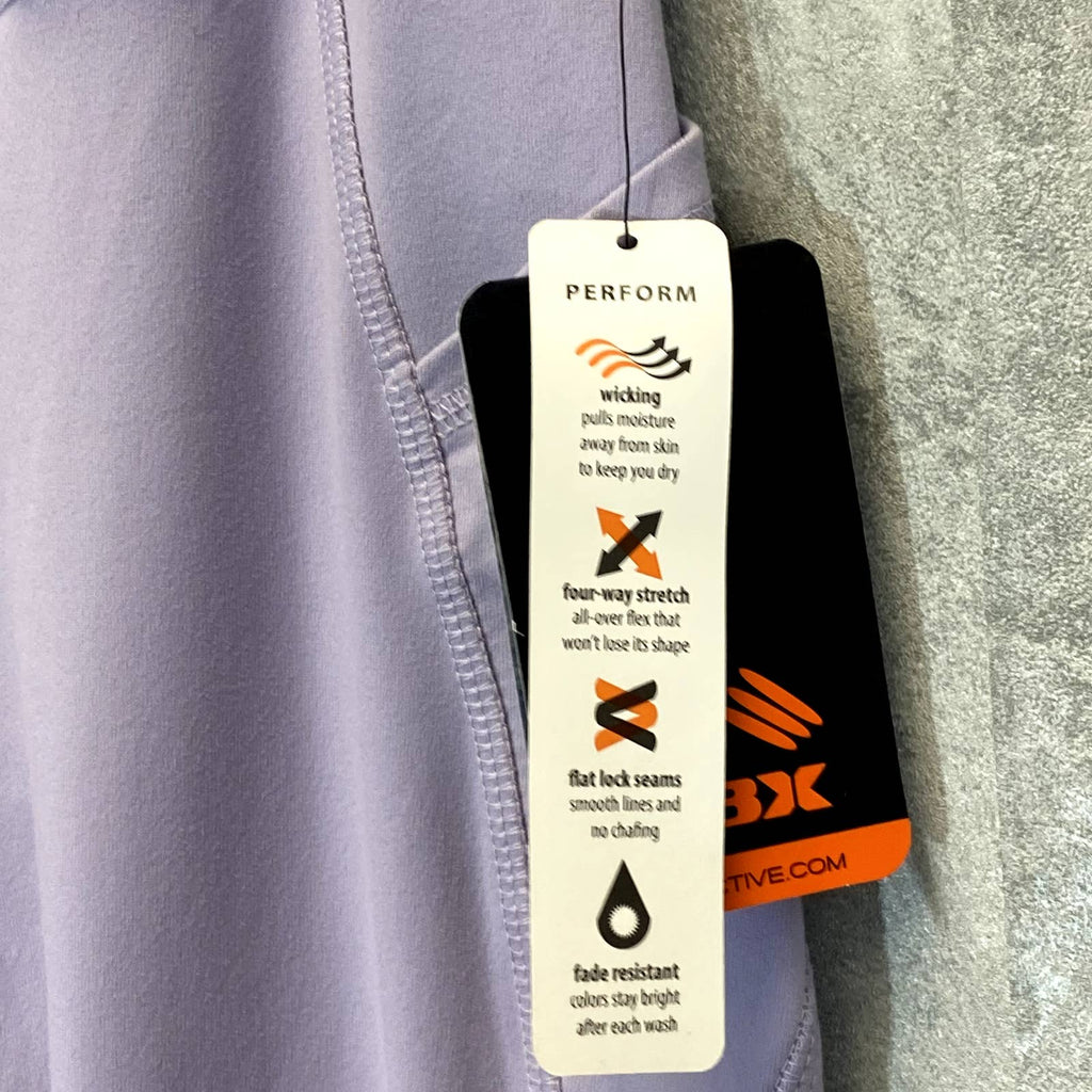 RBX Women's Lilac Dream High-Rise Stretch Pull-On Capri Leggings SZ S