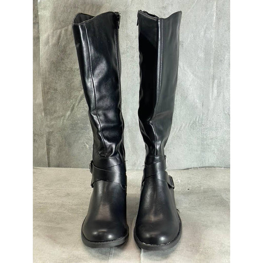 STYLE & CO Women's Black Marliee Full Side-Zip Round-Toe Tall Riding Boots SZ7.5