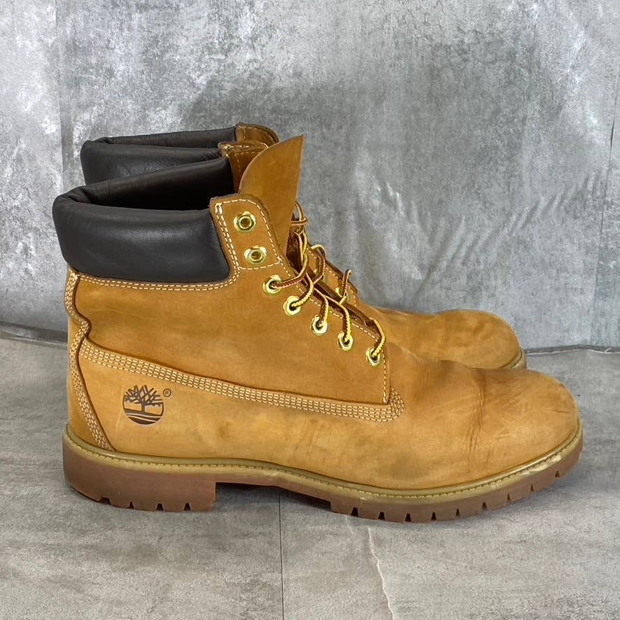 TIMBERLAND Men's Yellow Waterproof 6-in Lace-Up Combat Boots SZ 12