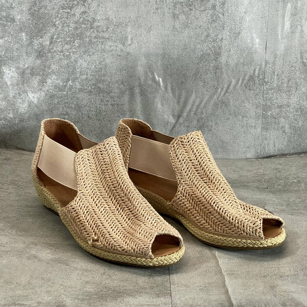 GENTLE SOULS By Kenneth Cole Women's Natural Noa Elastic Slip-On Sandals SZ 8.5