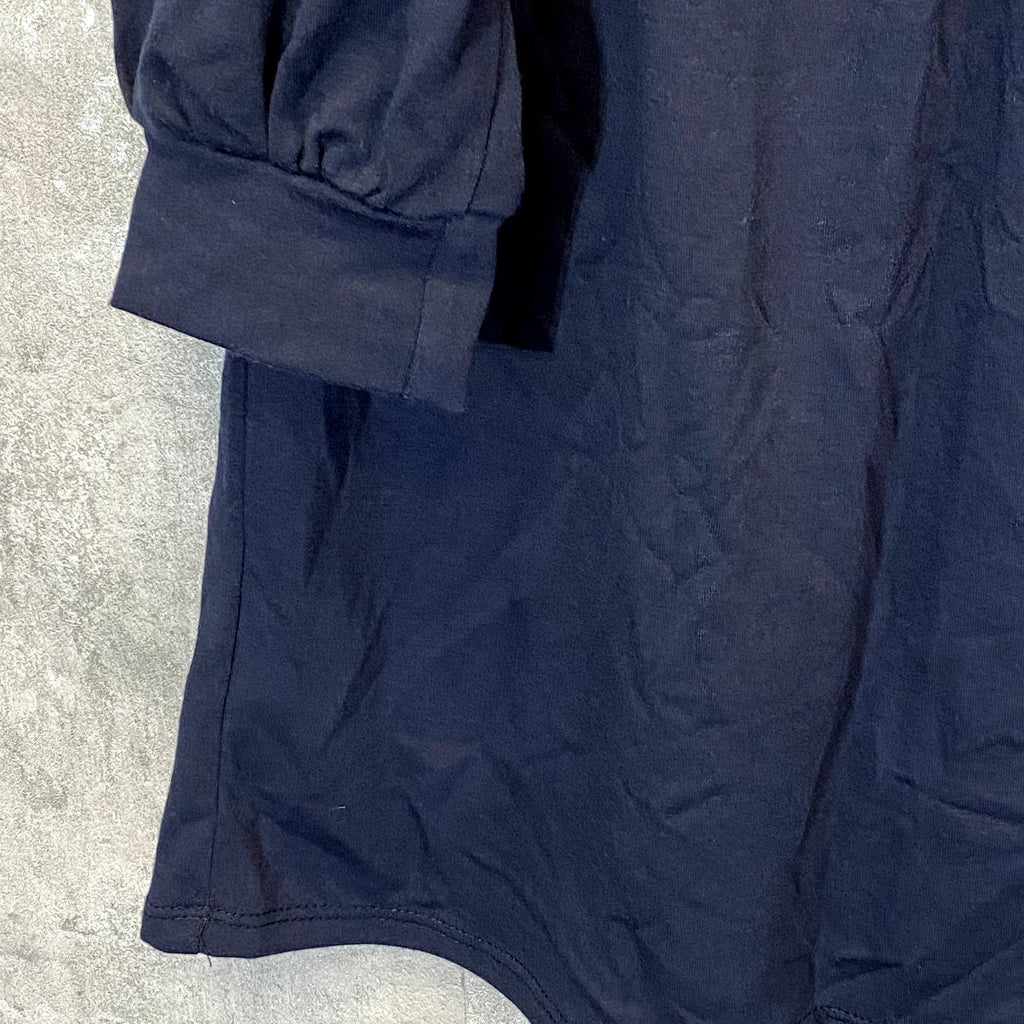 KE-NED-IK Women's Navy Round Neck Long Sleeve A-Line Mini Dress SZ XL