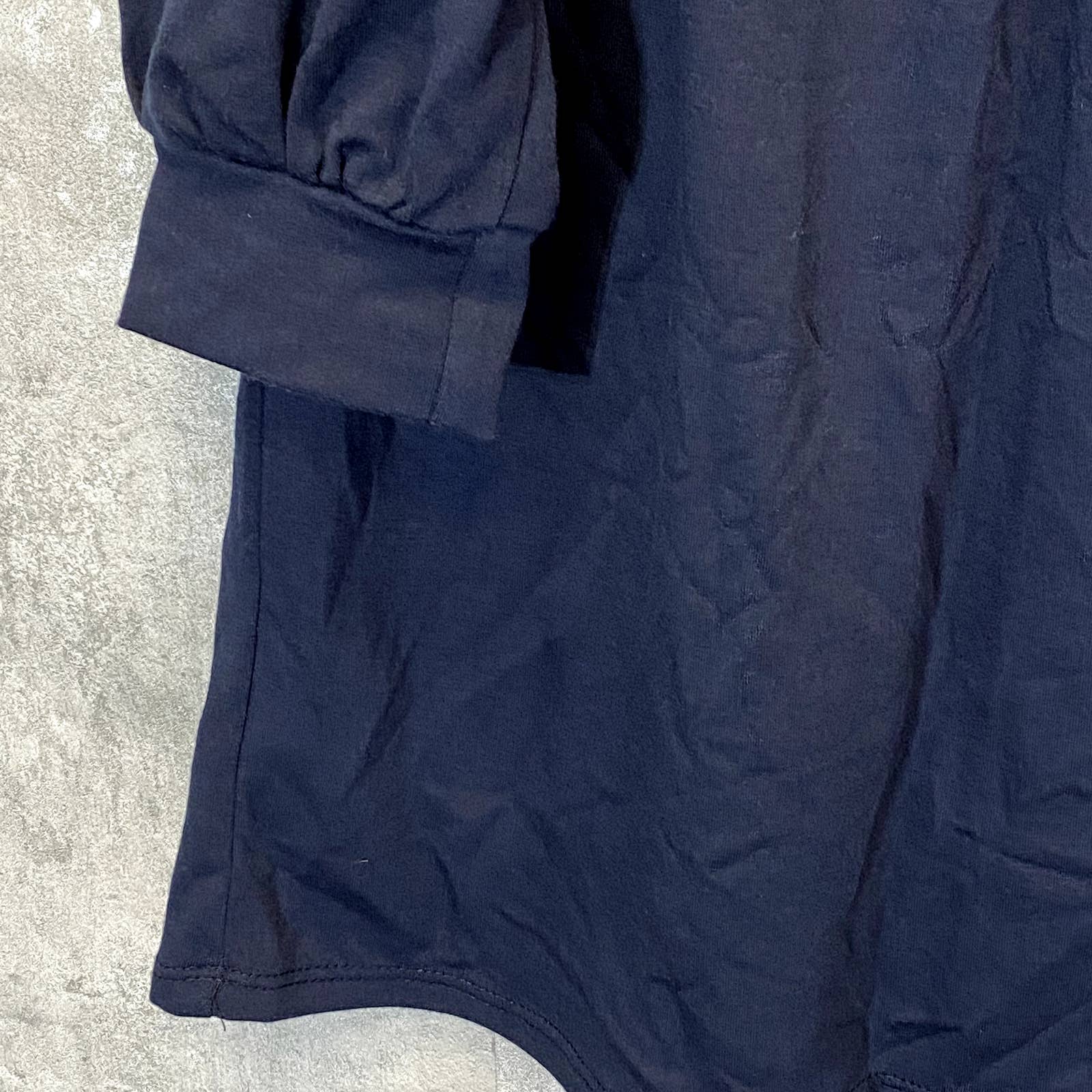 KE-NED-IK Women's Navy Round Neck Long Sleeve A-Line Mini Dress SZ XL
