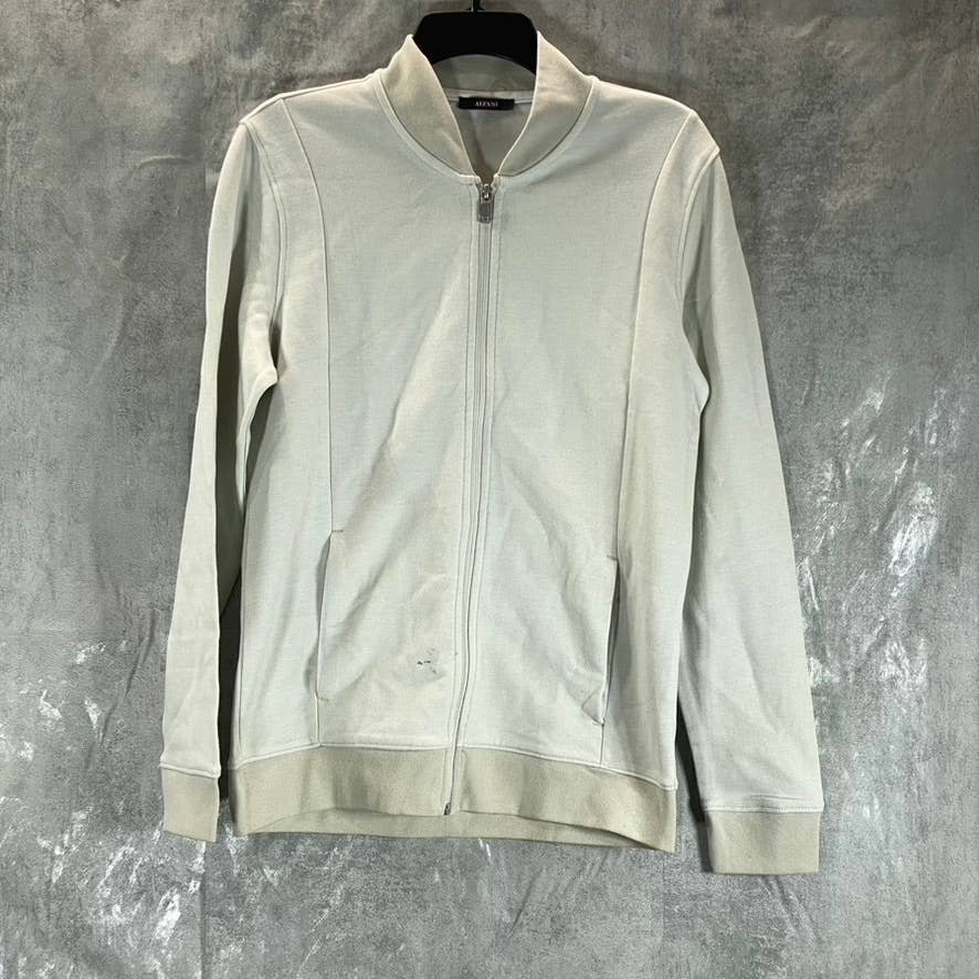 ALFANI Men's Moonstruck Cbo Slim Pique Full-Zip Bomber Track Jacket SZ S