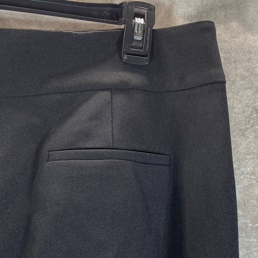 LE SUIT Women's Black Solid Mid-Rise Slim-Leg Suit Pants SZ 16