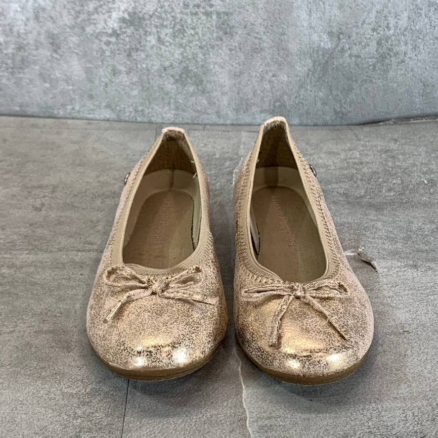 HUSH PUPPIES Girl's Rose Gold Josie Round-Toe Slip-On Ballet Flats SZ 12.5
