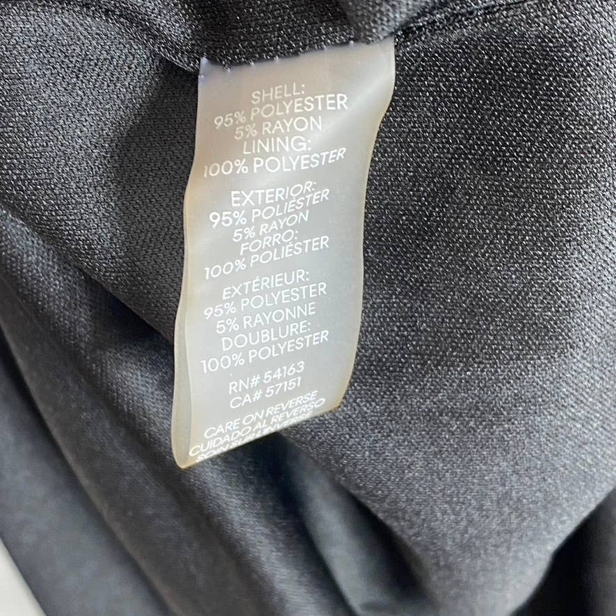 CALVIN KLEIN Women's Black Ruched Rhinestone Embellished Knee-Length Dress SZ 12