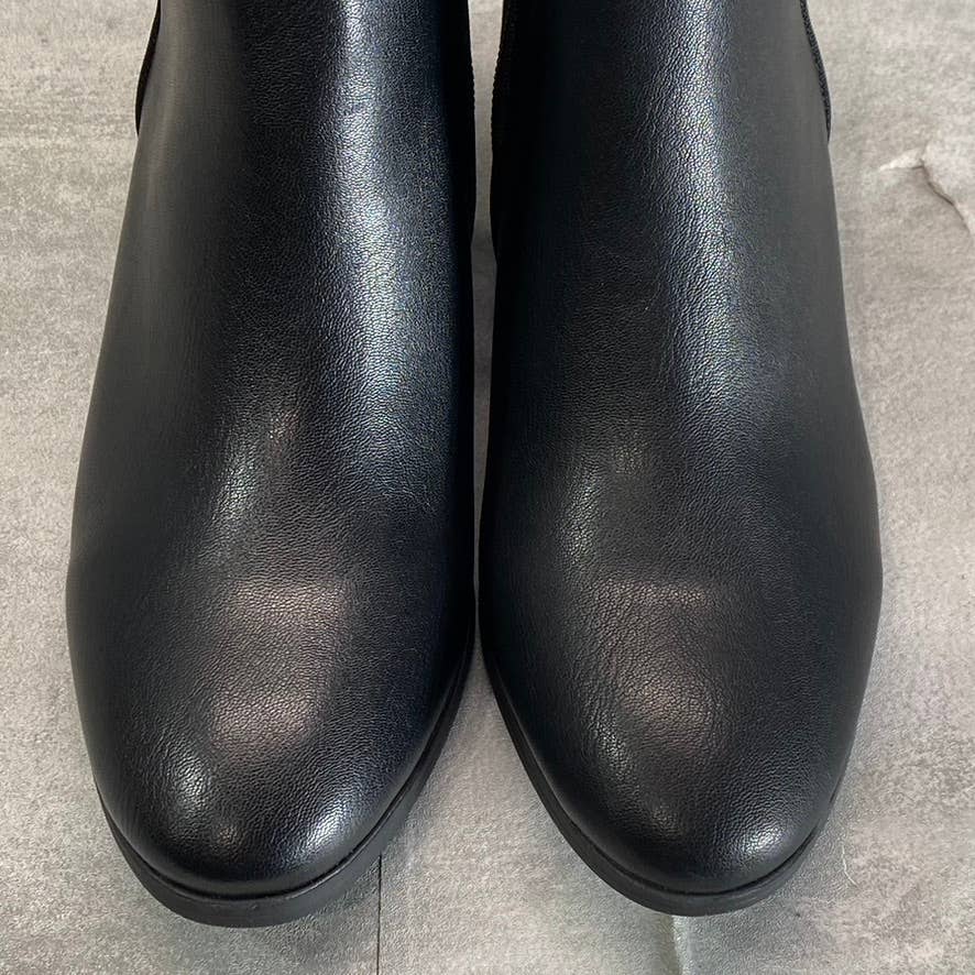 STYLE & CO Women's Black Wileyy Almond-Toe Block-Heel Ankle Booties SZ 6.5