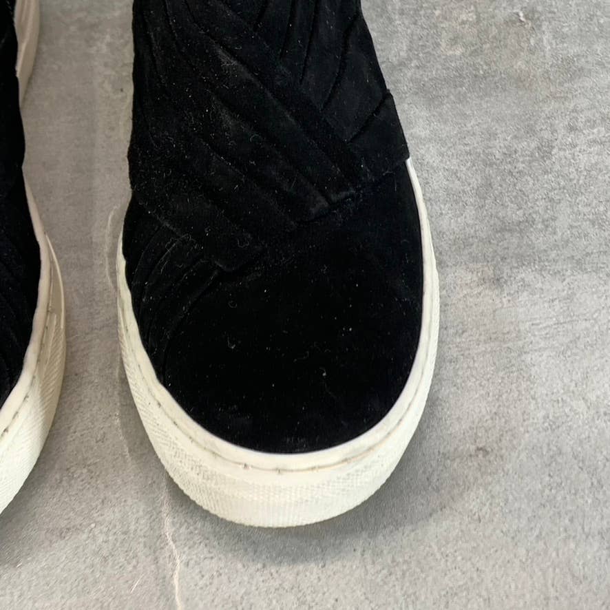 VALENTINA RANGONI Women's Black Serafina High-Top Slip-On Sneakers SZ 6.5