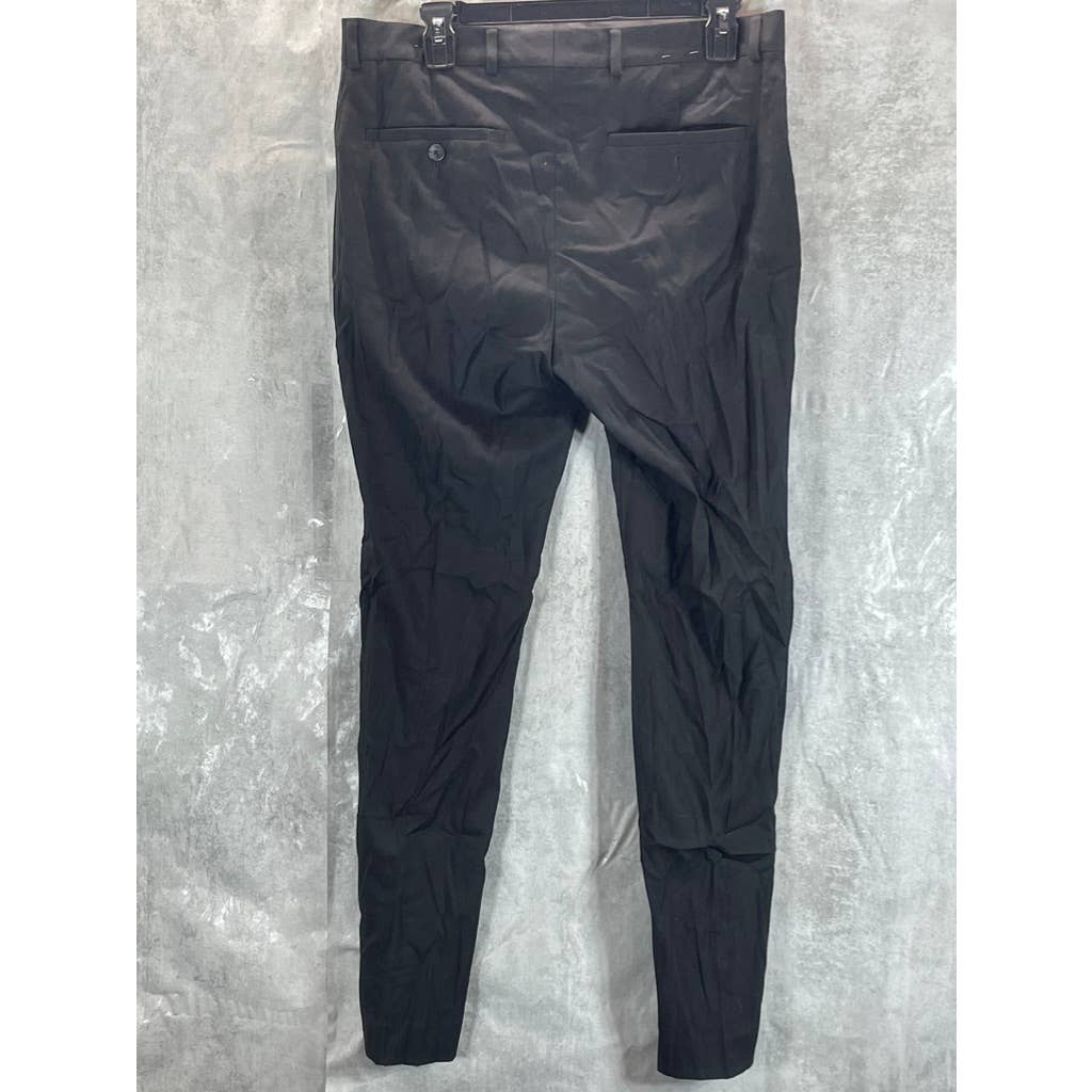 REACTION KENNETH COLE Men's Black Techni-Cole Slim-fit Dress Pants SZ 32X30