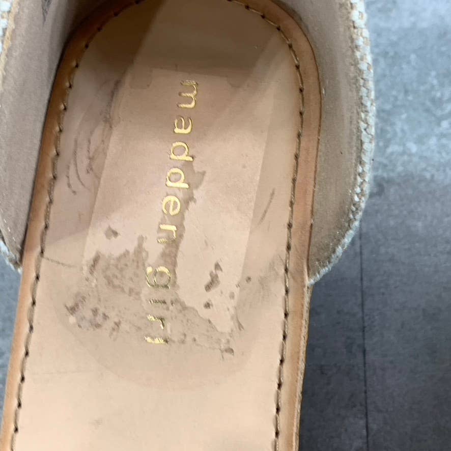 MADDEN GIRL Women's Oatmeal Multi Colette Open-Toe Wedge Platform Sandals SZ 9.5