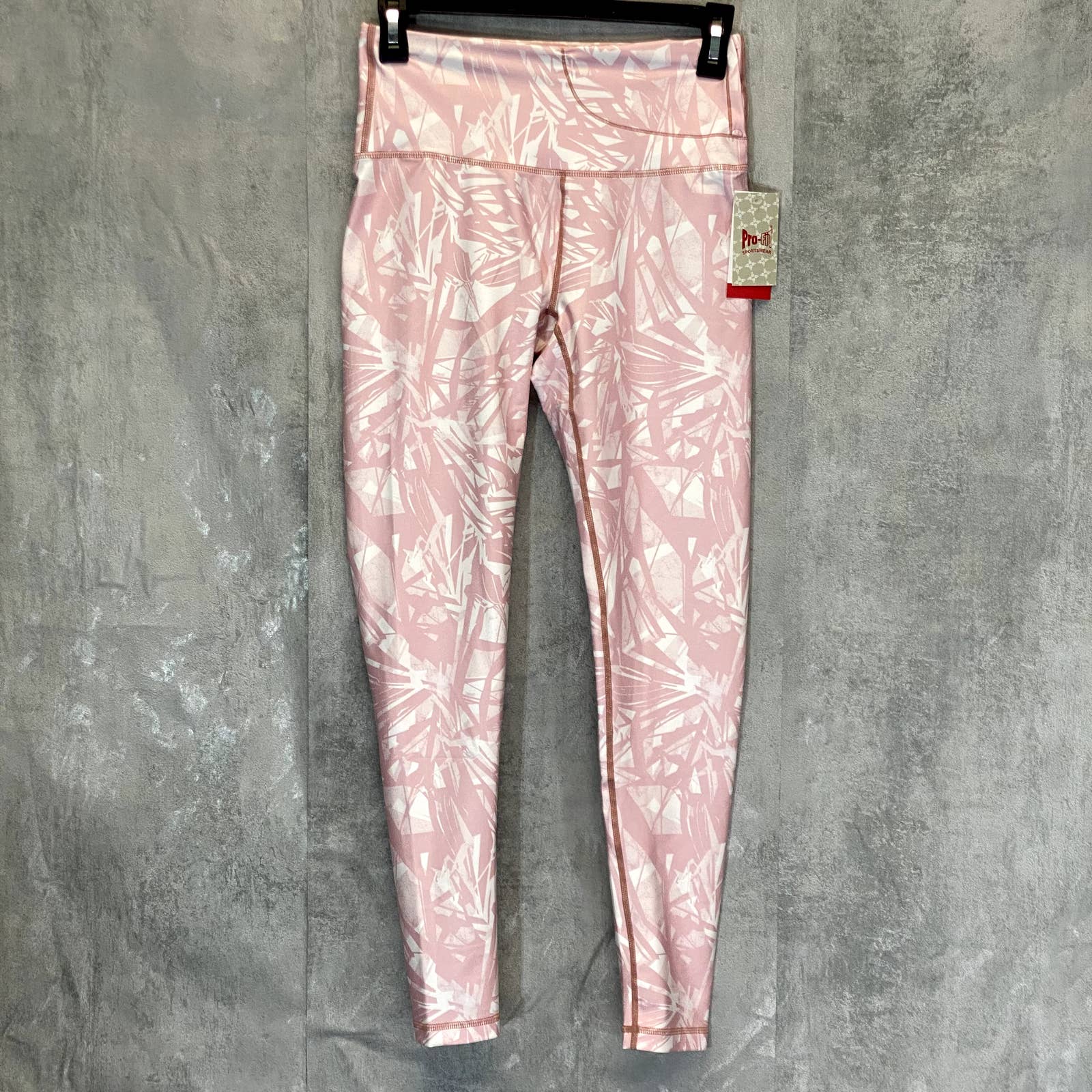 PRO-FIT Activewear Women's Pink Wave High-Rise Lightweight Pull-On Leggings SZ S