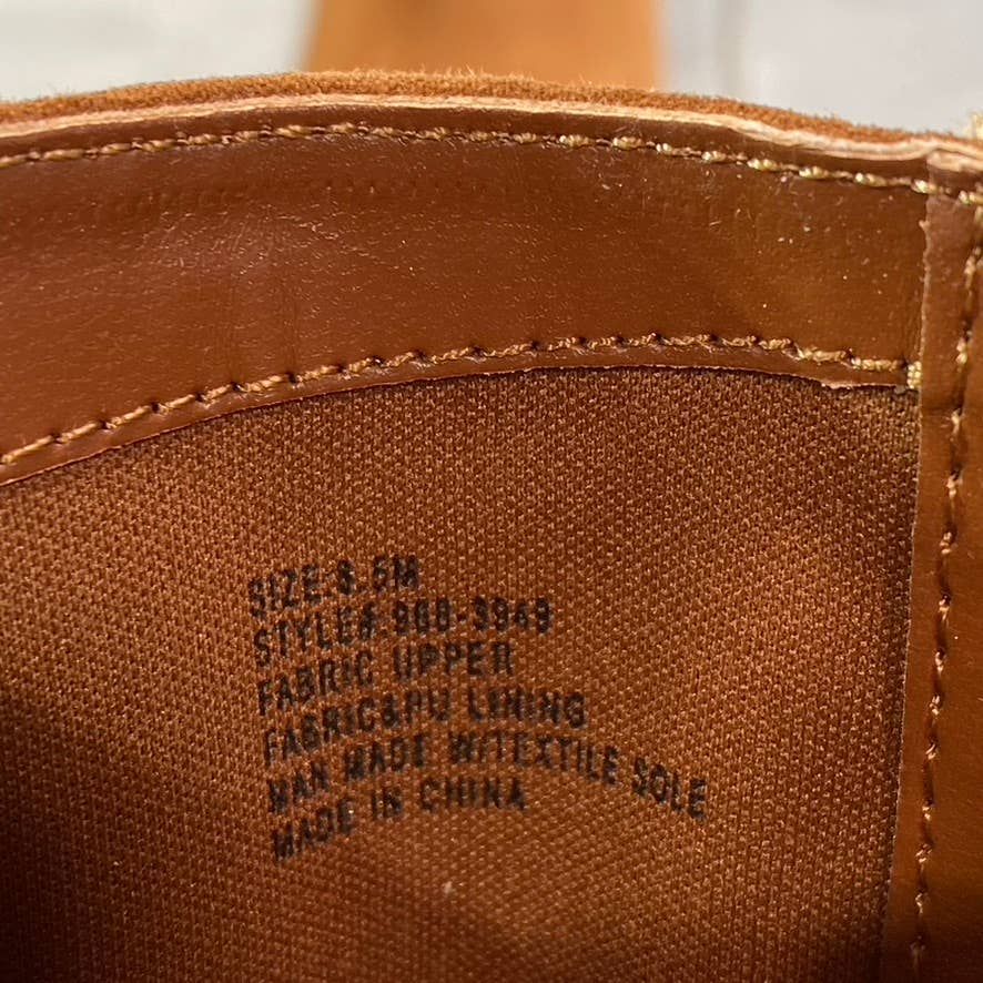 NEW YORK & COMPANY Women's Cognac Blake Narrow Calf Block Heel Boots SZ 8.5