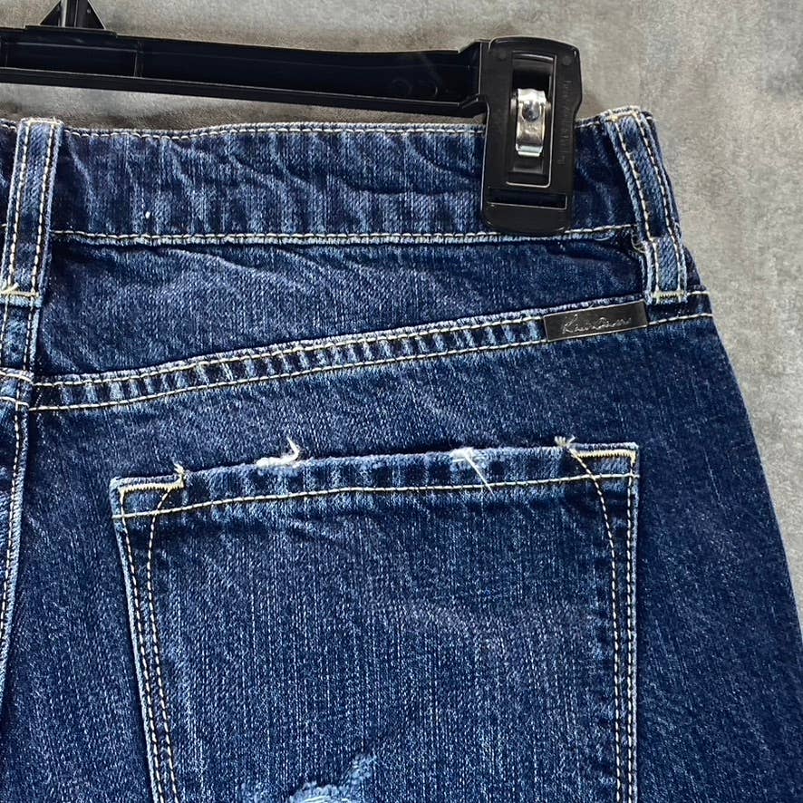 KANCAN Women's Blue High-Rise Boyfriend Distressed Denim Jeans SZ 1/24