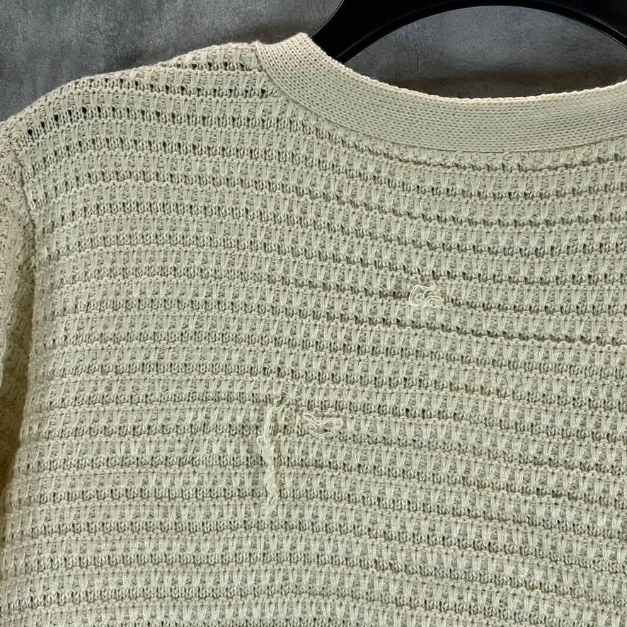 AND NOW THIS Women's Bone V-Neck Knit Dolman Long Sleeve Cardigan SZ M