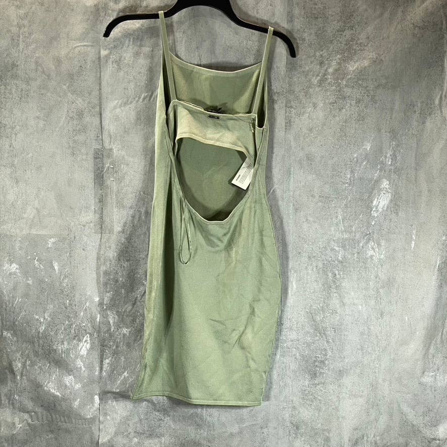 GUESS Women's Dried Sage Jen Cutout-Back Sleeveless Bodycon Mini Dress SZ XS