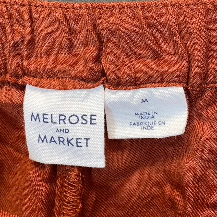 MELROSE AND MARKET Women's Rust Henna Crepe Elastic Waist Pull-On Shorts SZ M