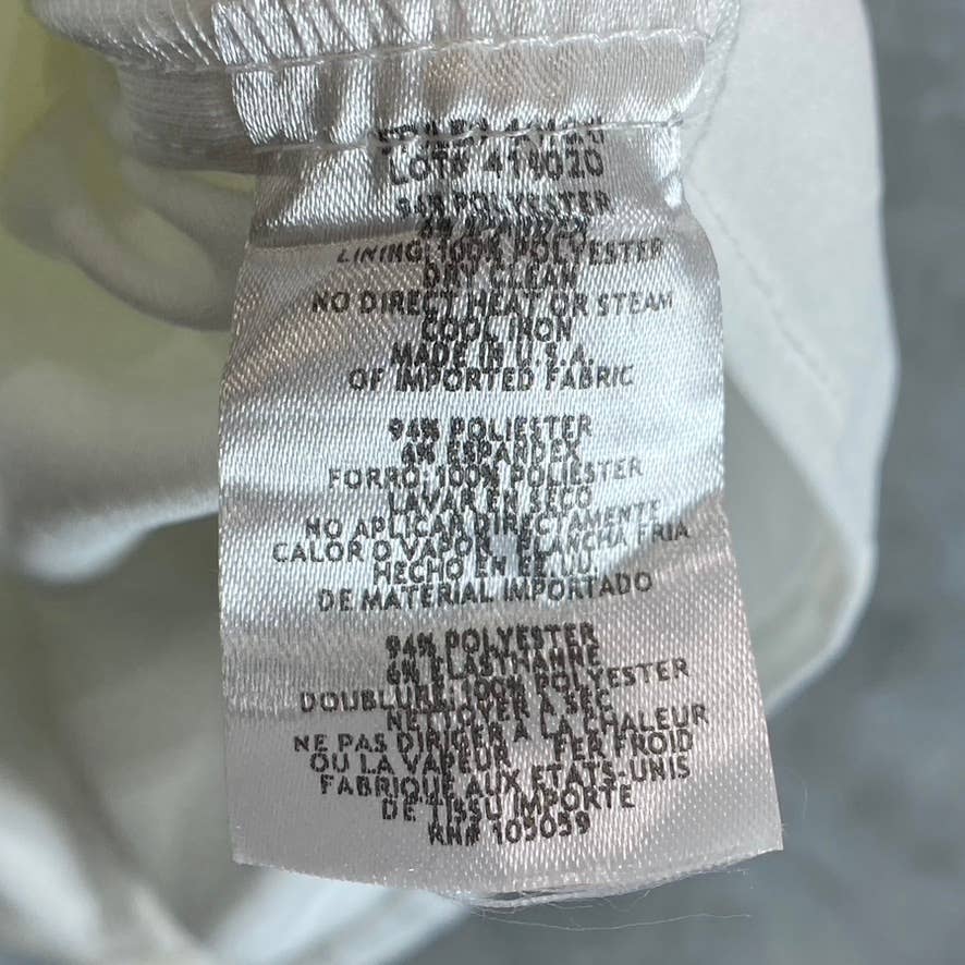 AQUA FORMAL Women's White One-Shoulder Scuba Crepe Bodycon Mini Dress SZ 8