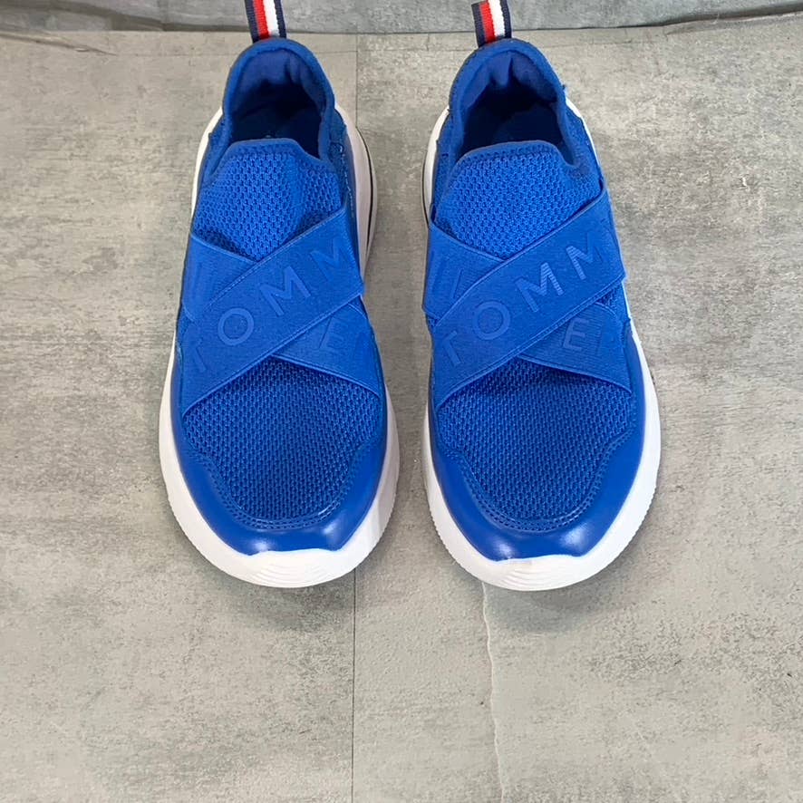 TOMMY HILFIGER Women's Blue Mesh Fina Logo Slip-On Sneakers SZ 7.5