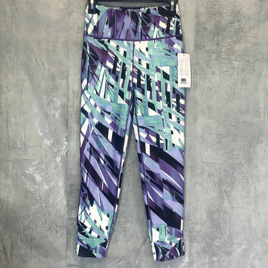 JONES NEW YORK Women's Palms-Purple Combo Printed High-Rise Pull-On Leggings SZ S