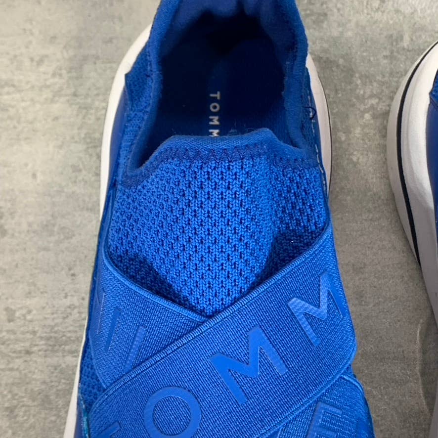 TOMMY HILFIGER Women's Blue Mesh Fina Logo Slip-On Sneakers SZ 7.5