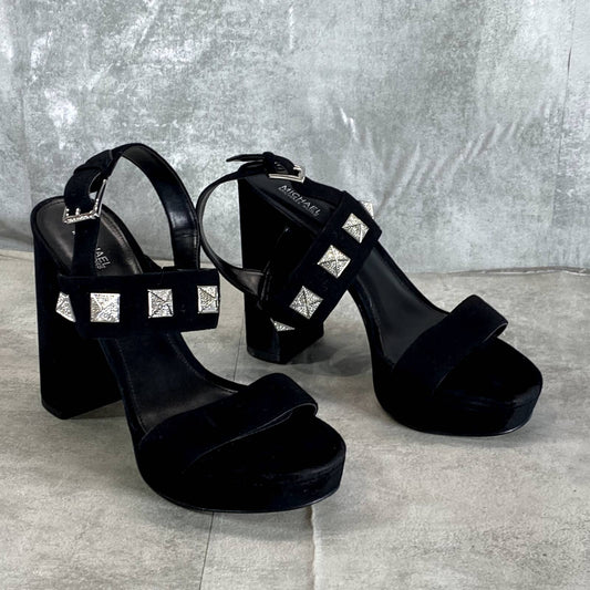 MICHAEL MICHAEL KORS Women's Black Wren Studded Platform Sandals SZ9.5
