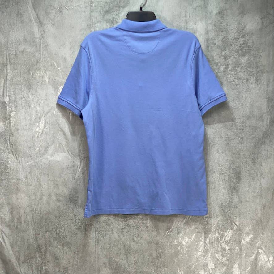 CLUB ROOM Wedgewood Soft Touch Interlock Short Sleeve Polo Shirt SZ M