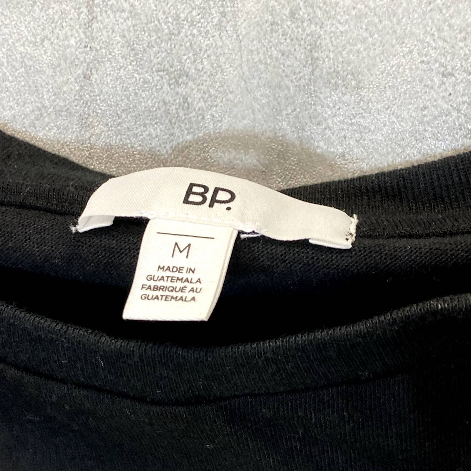 BP. Women's Black Justin Changes Bieber Graphic Crewneck Crop Short Sleeve Tee SZ M